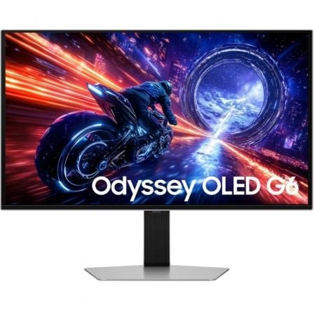 Monitor Gaming Samsung Odyssey OLED G6 G60SF S27FG602SU 27'/ QHD/ 0.03ms/ 500Hz/ QD-OLED/ Regulable en altura/ Plata